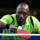 Segun Toriola of Nigeria in action during the singles mtach between Sharath Kamal Achanta of India and Segun Toriola of Nigeria in the Men's Team Table Tennis Final between India and Nigeria at Scotstoun Sports Campus during day five of the Glasgow 2014 Commonwealth Games on July 28, 2014 in Glasgow, United Kingdom.